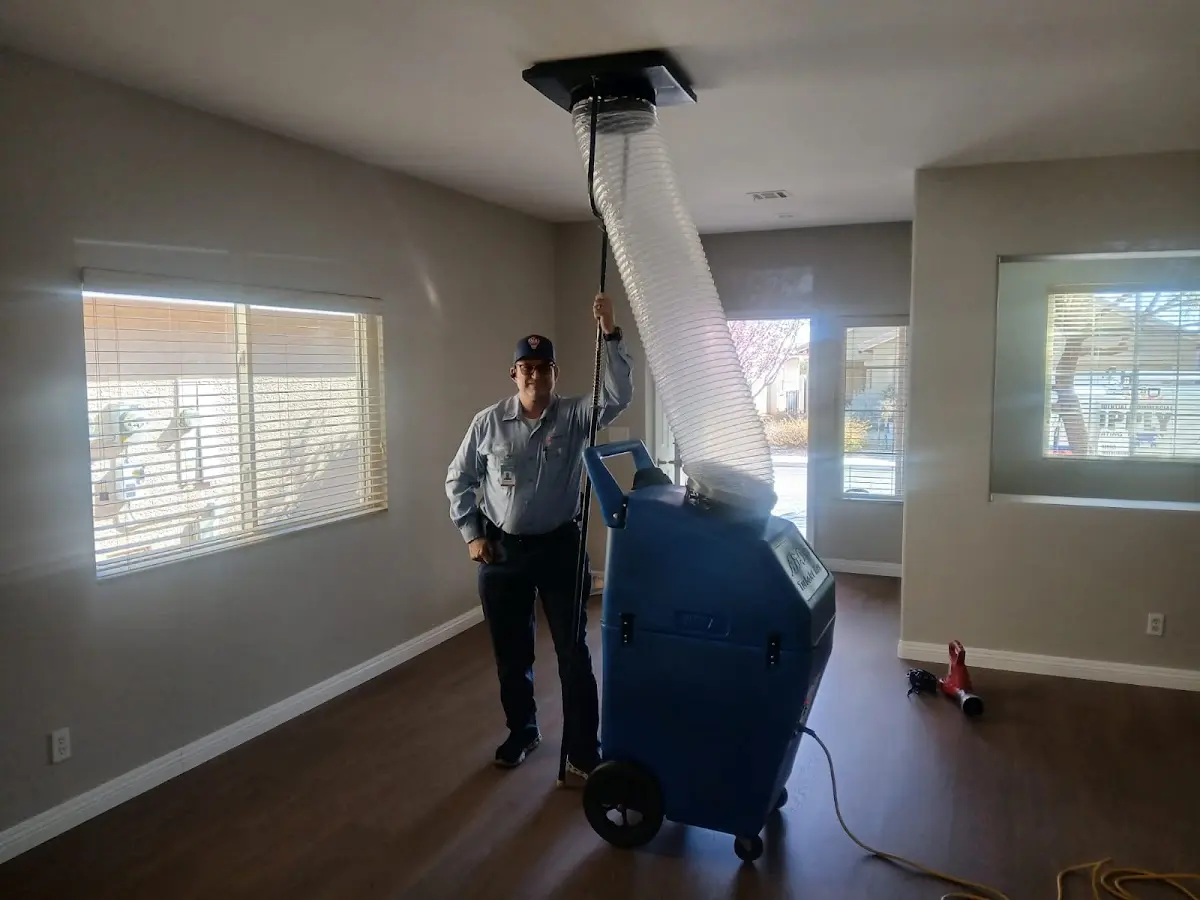 Professional Dryer Vent Cleaning work inside a Summerlin South home